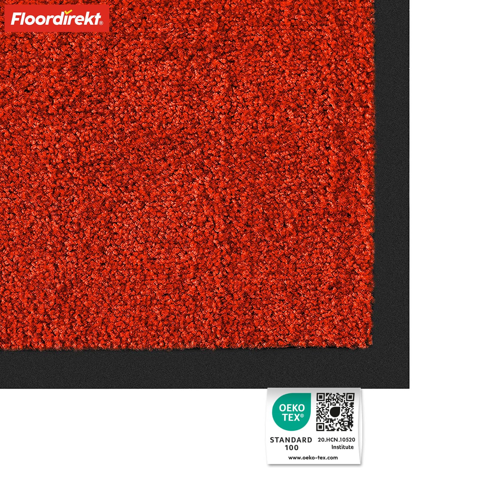 Floordirekt Schoonloopmat Rhine, wasbare en effectieve vloermat, vuilvangmat met antislip achterkant, deurmat in vele maten en kleuren, turquoise, 90 x 120 cm
