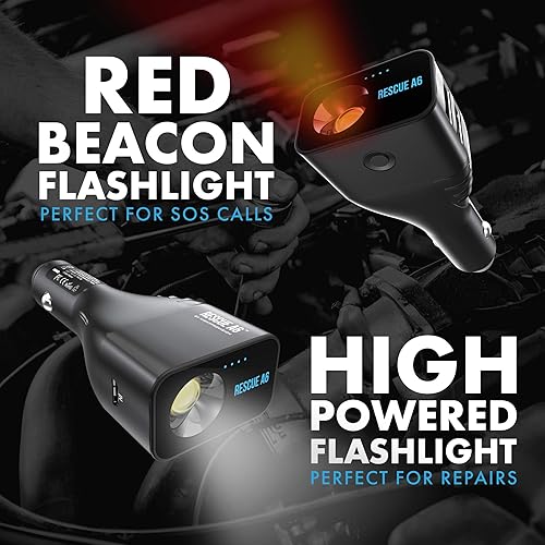 Miniatura 4 de Cortador de cinturón de seguridad y interruptor de vidrio, herramienta de seguridad para automóvil 6 en 1 y cargador de teléfono, martillo de