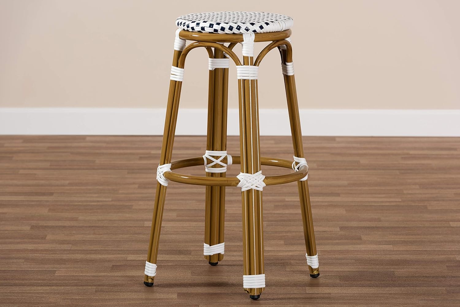 Baxton Studio Bar Stools, One Size, Navy/White