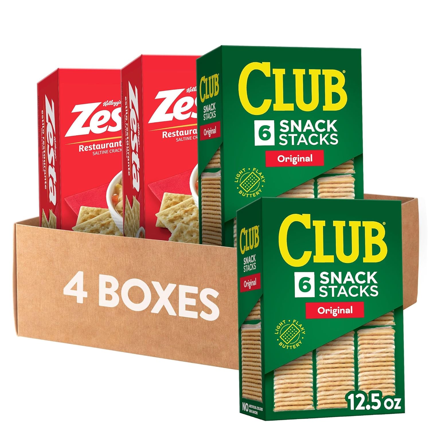 Zesta and Club Crackers, Party Snacks, Variety Pack (4 Boxes)