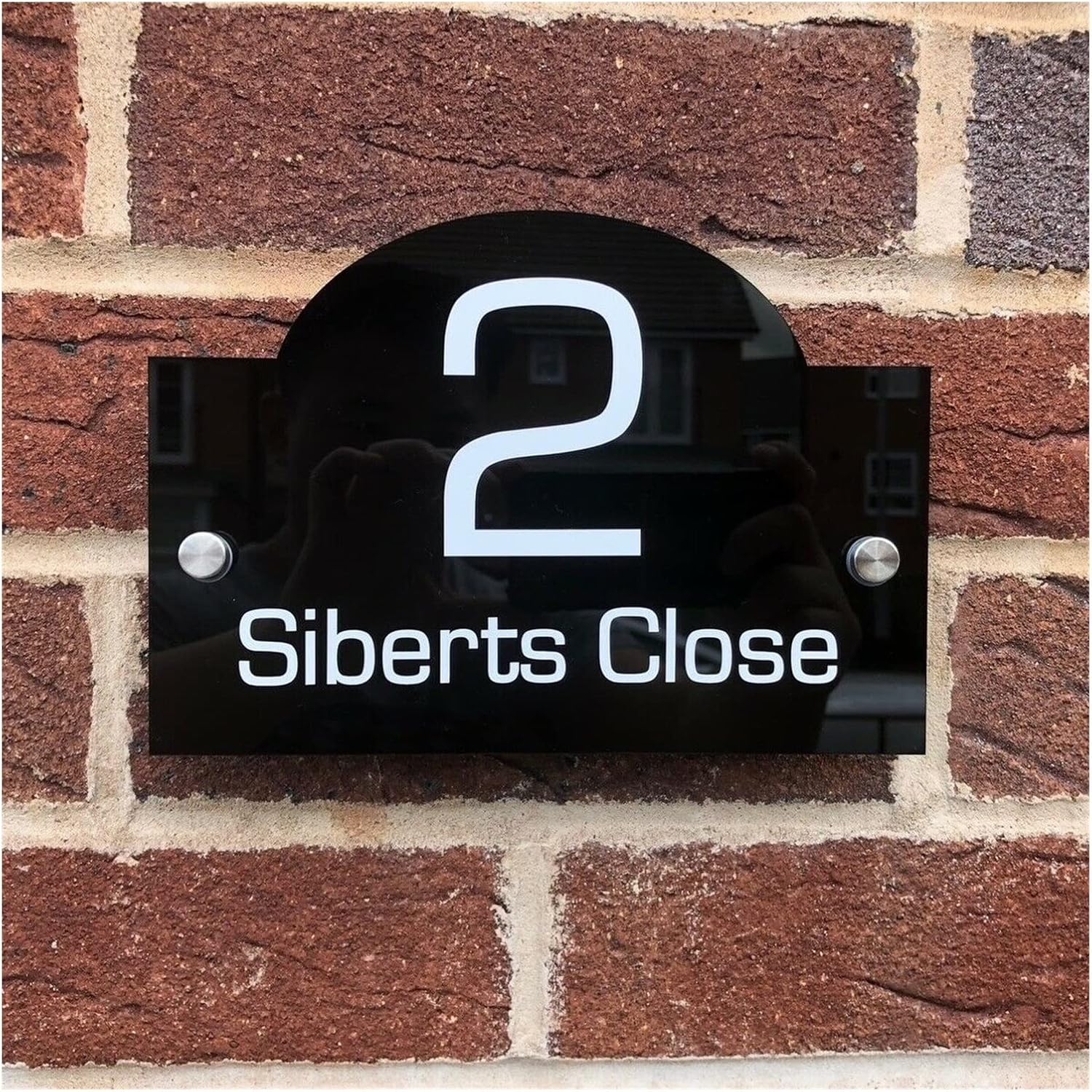 House Number Customized House Sign Plaques Door Number Sign Personalised Acrylic Number Plate Street Name Plates (Color : Shape 2 Size : 20x30cm) (Shape 3 20 x 14 m)