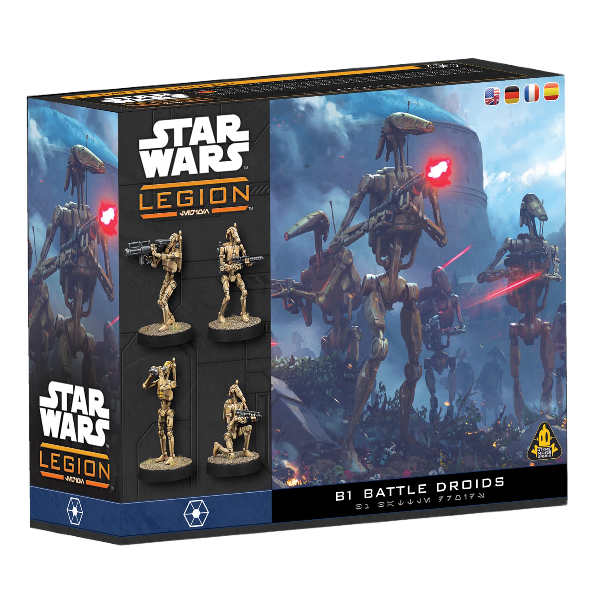 Asmodee Star Wars Legión: B1 Battle Droid Unit, A Partir de 14 Años | Juego de estrategia de miniaturas de mesa para adolescentes y adultos, a partir de 14 años, 2 jugadores, 90 minutos