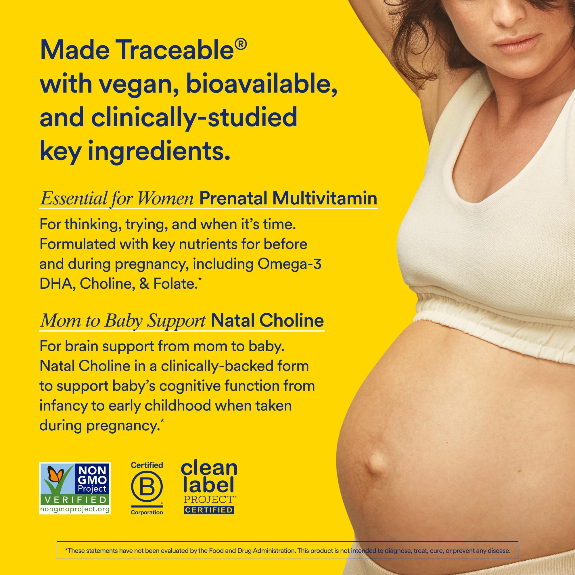 Ritual Mom-to-Baby Set with Prenatal Vitamins and Natal Choline Supplements Supports Pregnancy Babys Cognitive Function Fetal Brain Development 30 Day Supply product thumbnail 4
