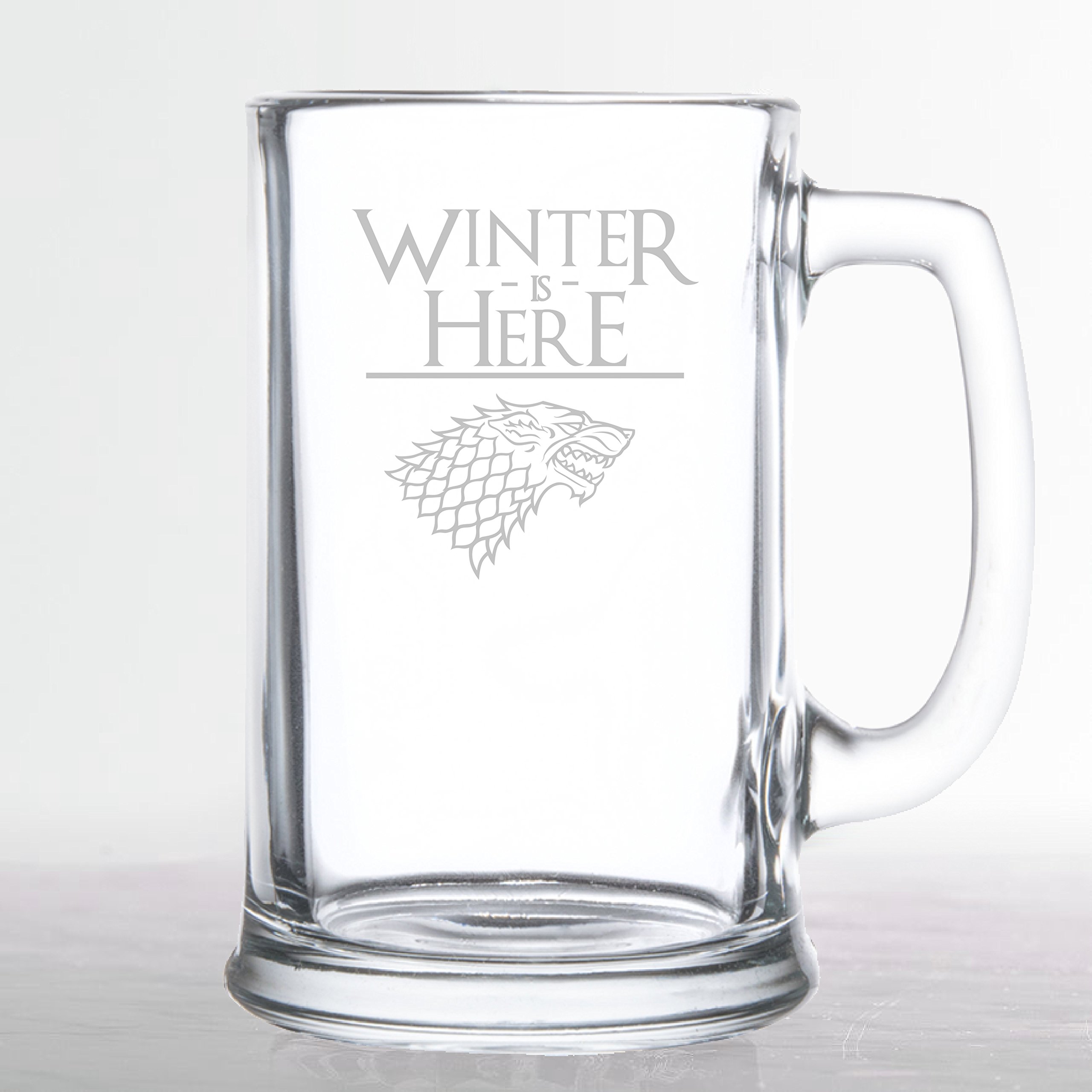 Game of Thrones - Winter is Here - Etched Beer Mug