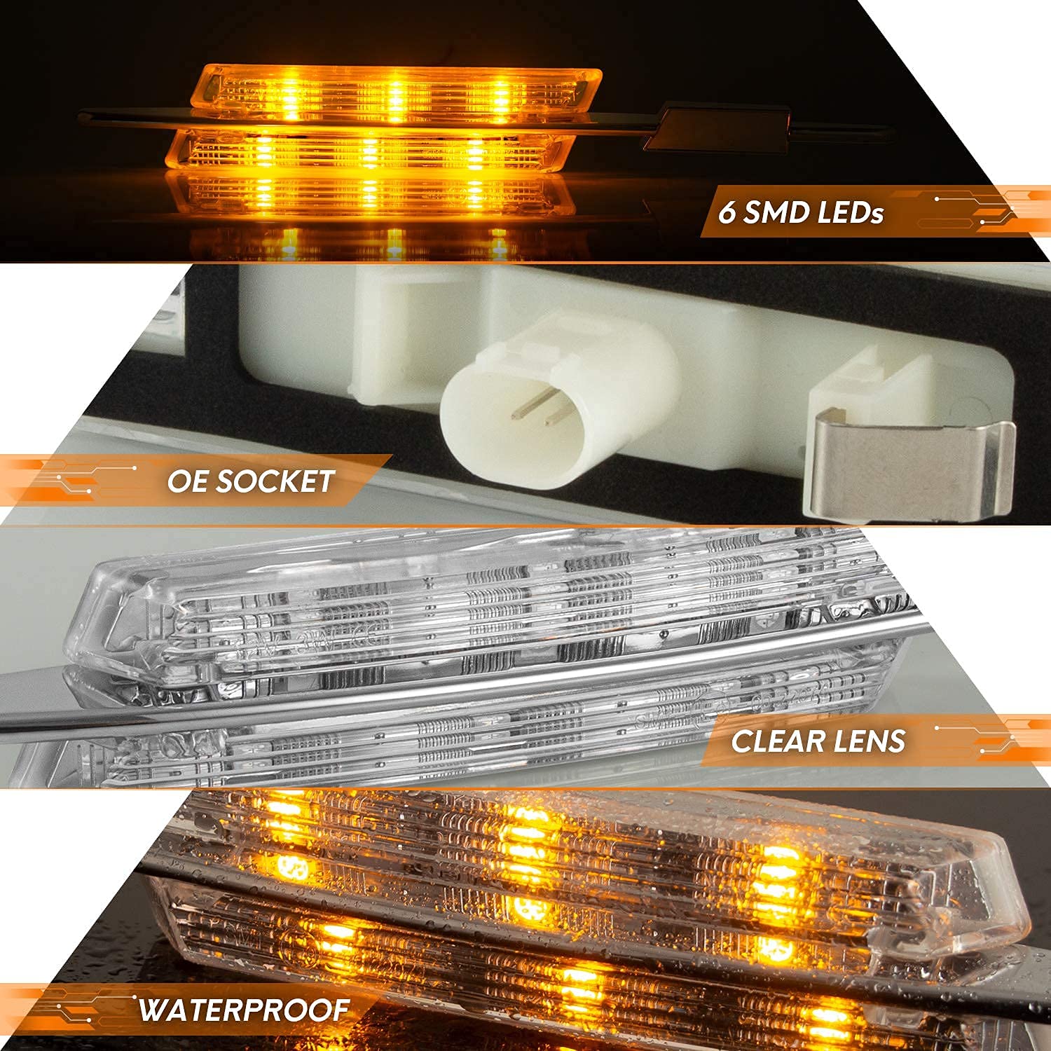 Paar LED Seitenblinker Blinker Klar Für BMW E81 E82 E87 E88 E90 E92 E93 X1 E84 E - Foto 6