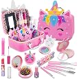 Kids Makeup Kit for Girl - Princess Toys Real Washable Make Up Set with Unicorn Bag - Play Makeup Beauty Cosmetic Toys for Ag