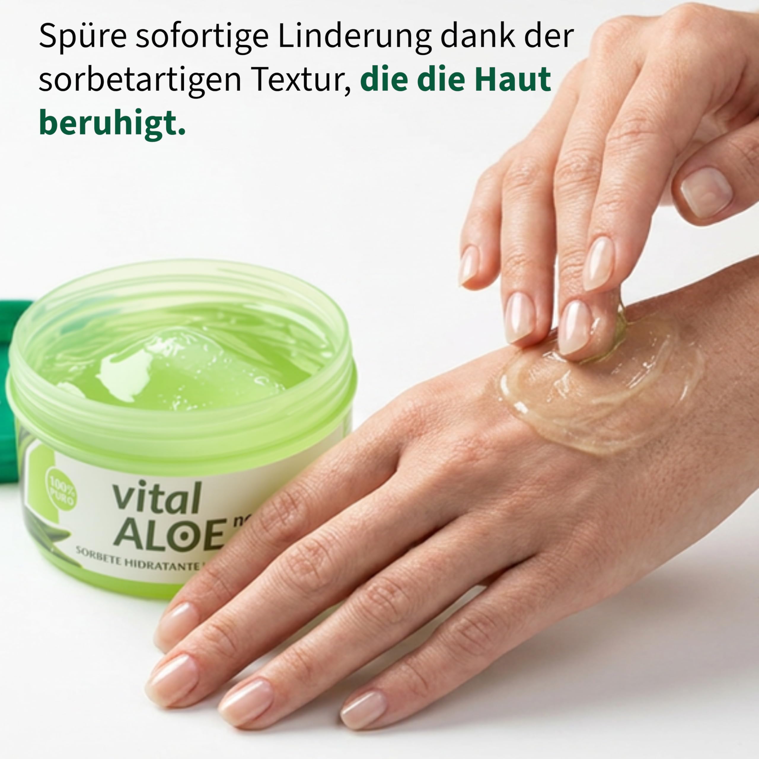Aloe Vera Feuchtigkeitssorbet 5x250 ml | Creme-Gel für Gesicht und Körper mit Bio-Aloe Vera | Leichte Erfrischende Textur | After Sun und Nach der Haarentfernung | Vegan, Ohne Parabene und Silikone