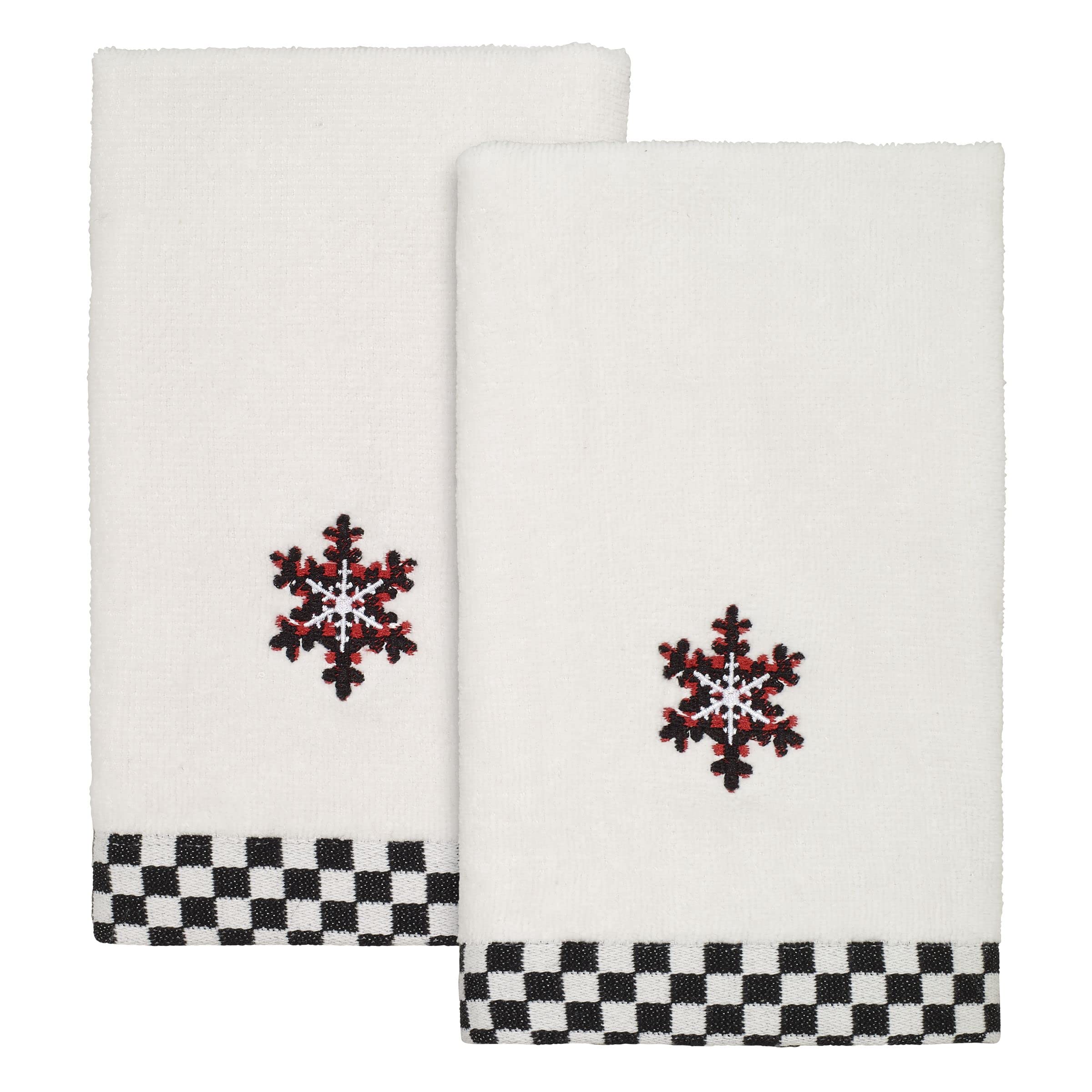 Avanti Linens Juego de dispensador de jabón y Toallas para la Punta de los Dedos, Accesorios de baño, decoración navideña (colección Tis The Season)