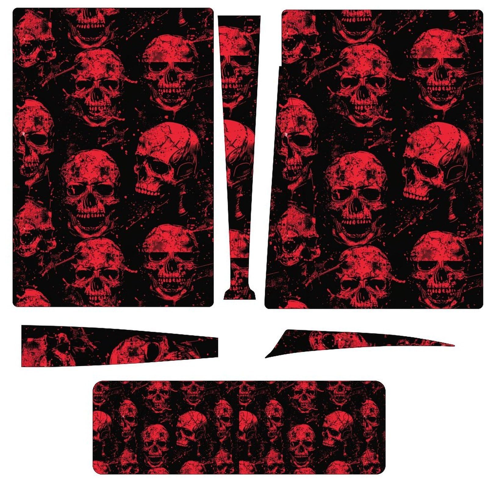 Bloody Skull Skin para consola PS5 y accesorios de controlador, funda de vinilo de anime, juego completo para Playstation 5 Disc Edition