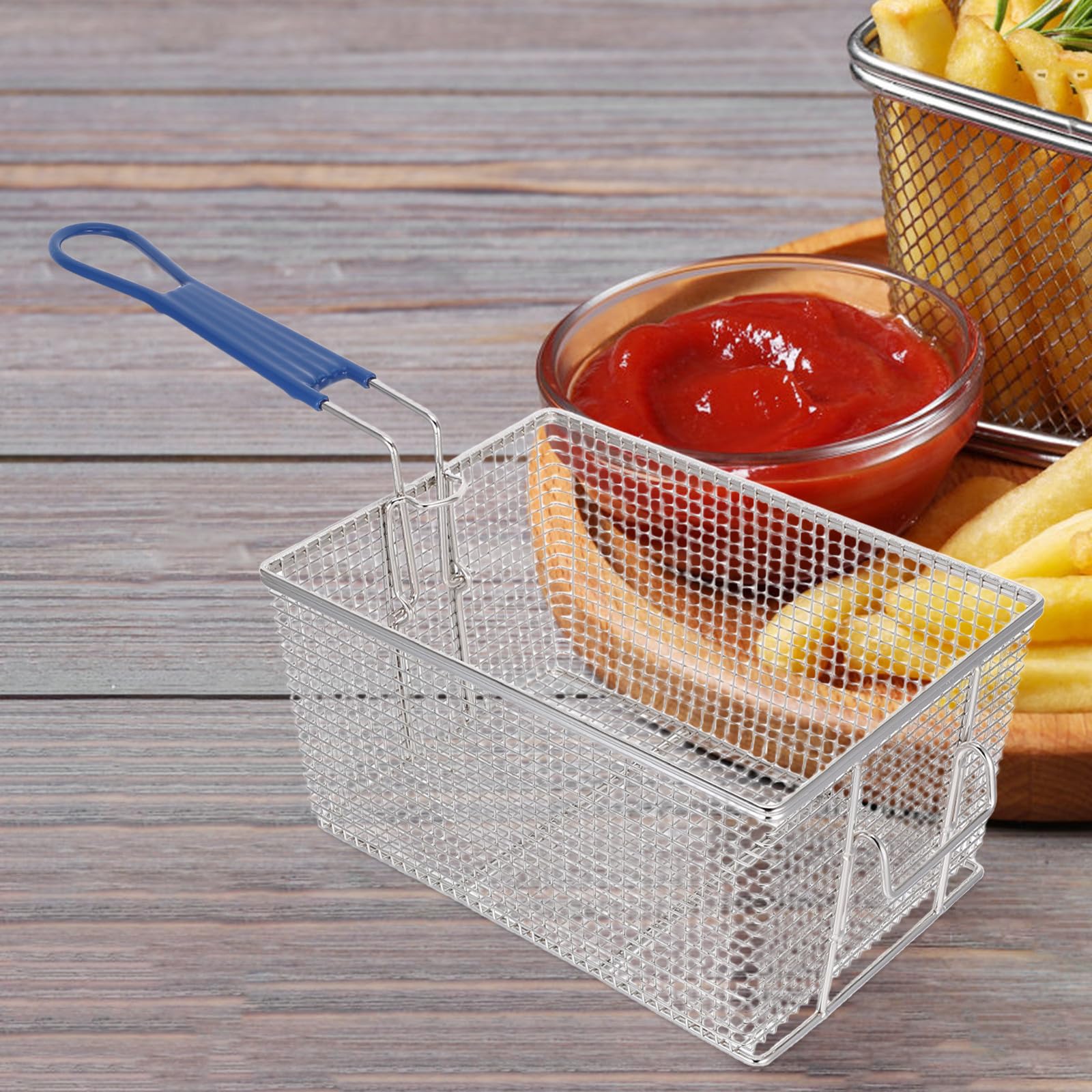 Cesta para Freír Profunda de Acero Inoxidable con Asa 24 Cm