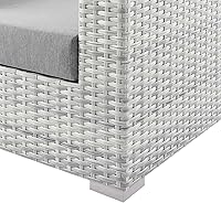 Vista 6 de Modway EEI-4302-LGR-GRY Sofá biplaza con brazo derecho, gris claro