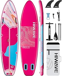 Aufblasbares Stand-Up-Paddle-Board, 28,9 x 86,4 x 15,2 cm, 159 kg Tragkraft, für Erwachsene und Jugendliche, haustierfreundlich für Ozean und See, mit Doppelhub-Handpumpe