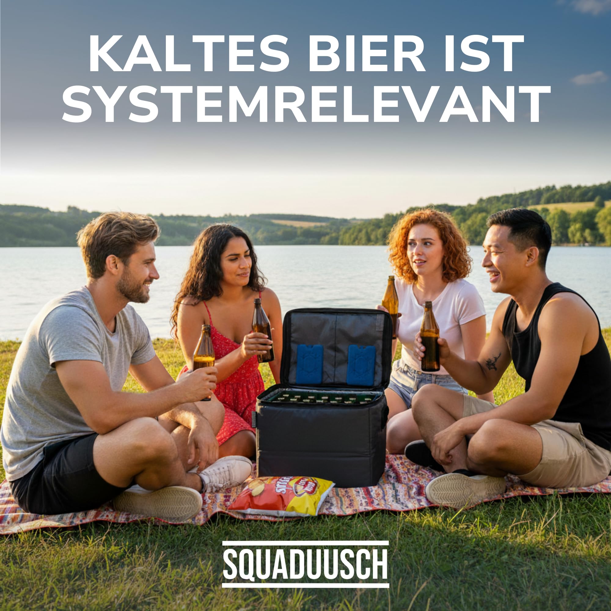 BIERBUDDY - Kühltasche für Bierkasten – Faltbare, isolierte Thermotasche für Bier – leicht & robust – ideal für Grillen, Party, Festival & Camping