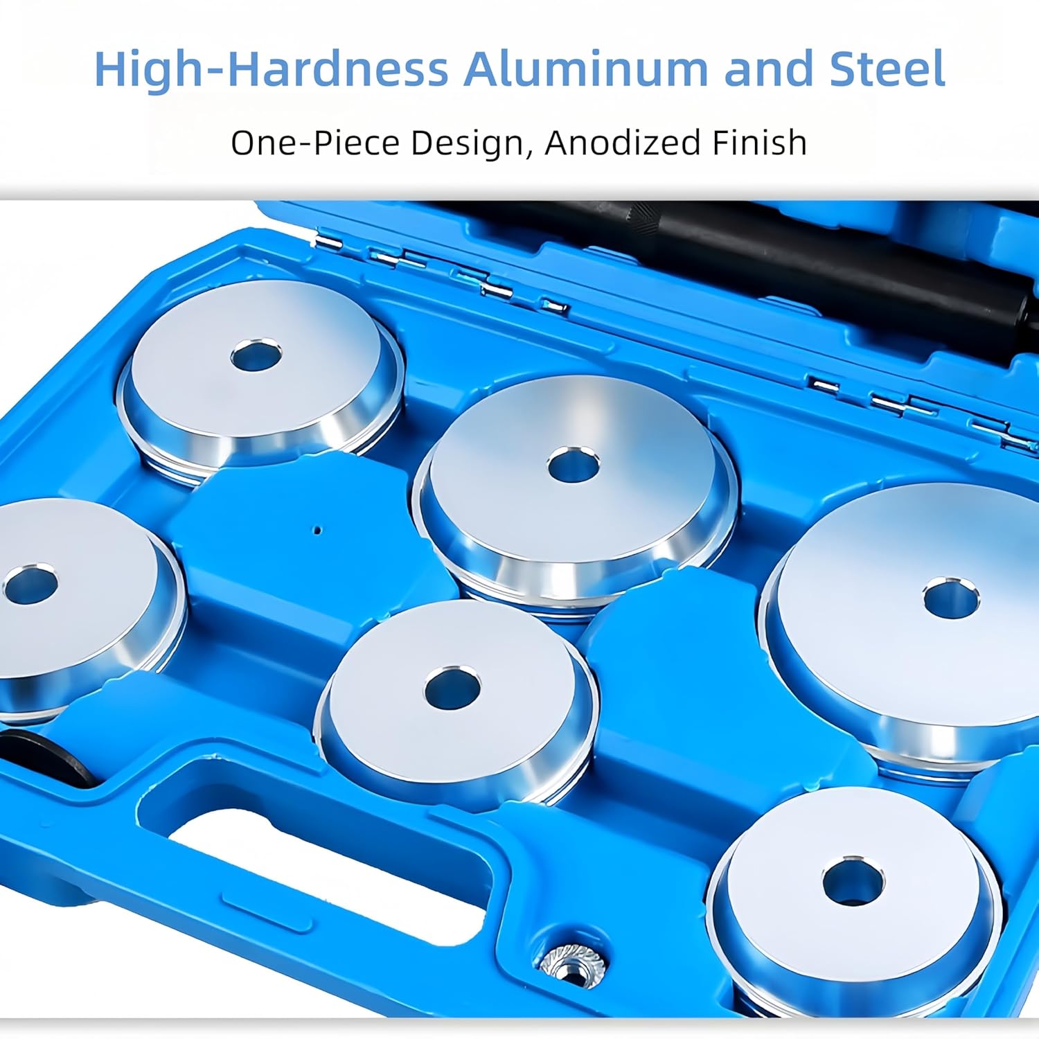 13PCS Wheel Bearing Press Kit, Bearing Race and Seal Driver Set, Seal Installer Driver Kit, with 8 Drive Discs & Pneumatic Drive Adapter, for Bearing Installation, 2-11/16" to 4-1/8"