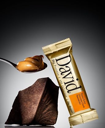 David Peanut Butter Chocolate Chunk Flavored Bars | 28g Protein | 24 Pack