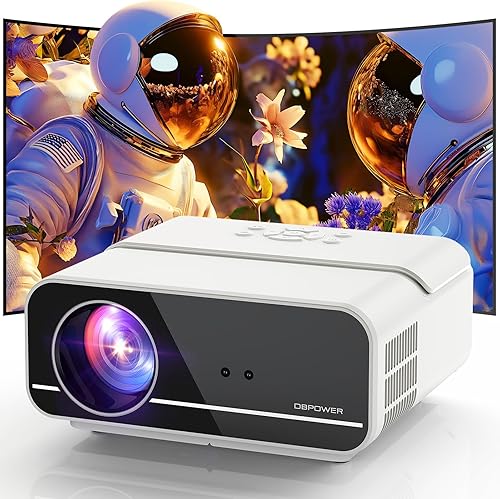Proyector DBPOWER 4K [Enfoque automático/Corrección de trapecio] con WiFi 5G y Bluetooth, 600 ANSI FHD nativo 1080P, proyector de películas al aire