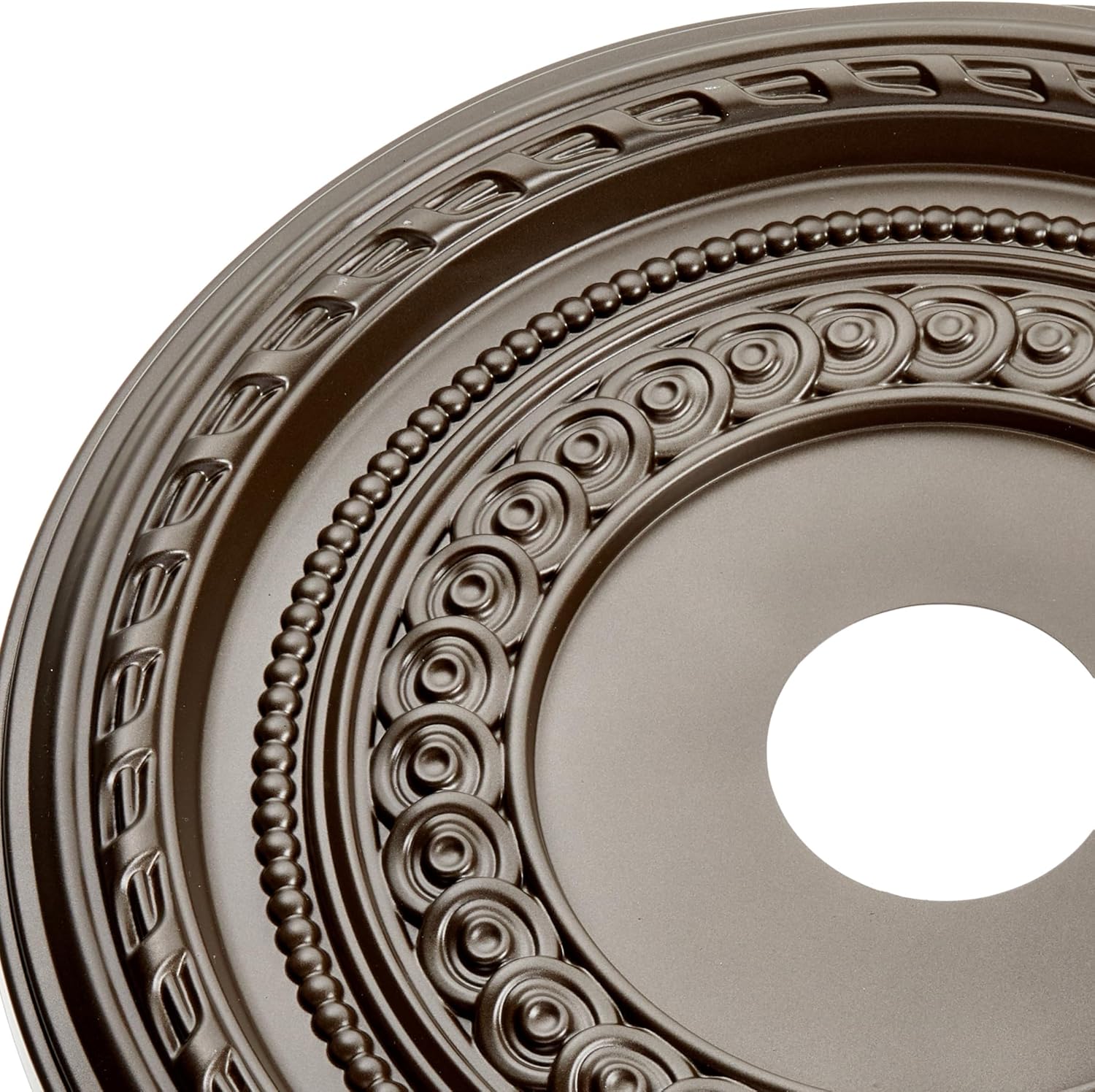 Ekena Millwork 22"OD x 3 1/2"ID x 1"P Cole Thermoformed PVC Ceiling Medallion (Fits Canopies up to 6"), Aged Copper