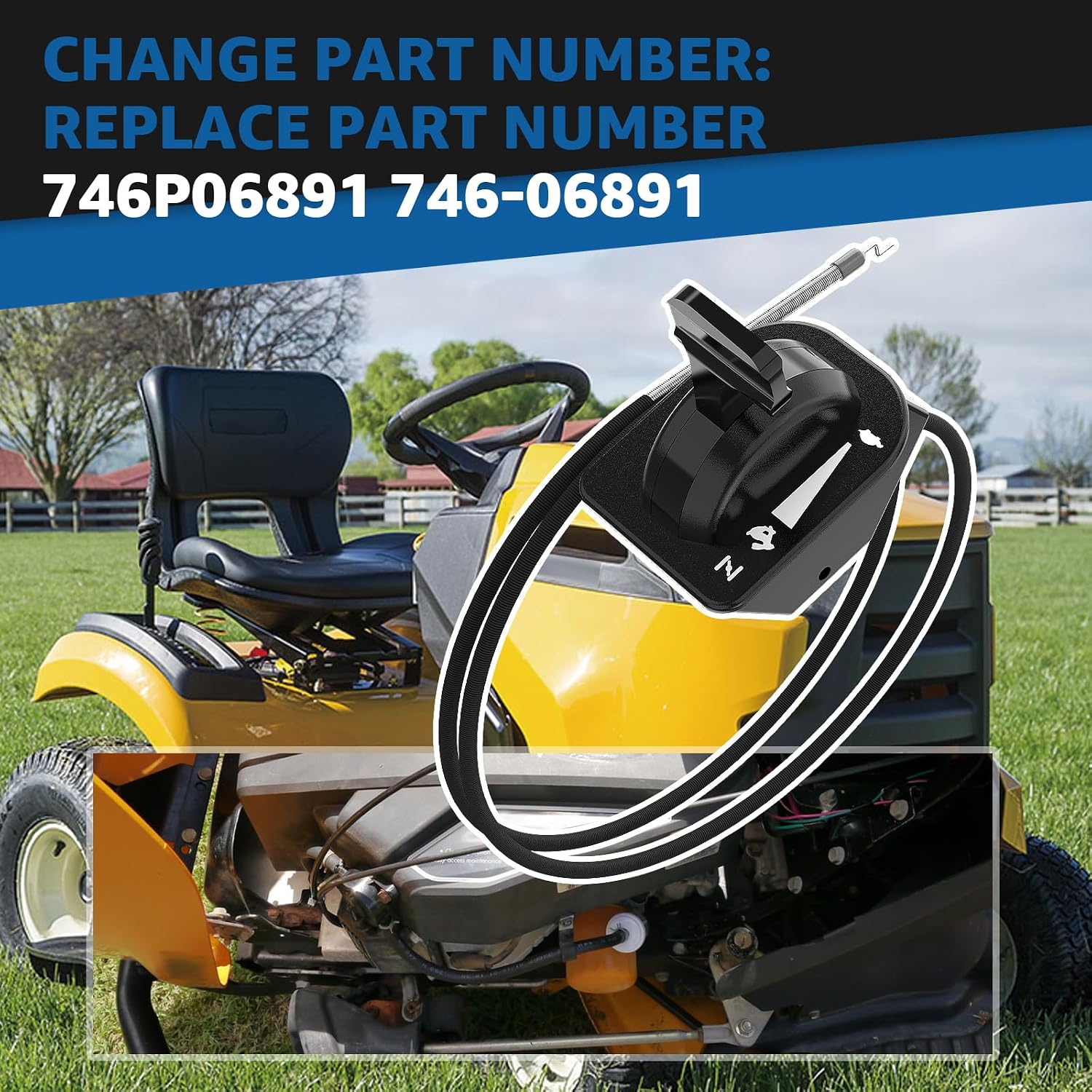 746P06891 746-06891 51" Throttle Cable for CUB Cadet ZT1