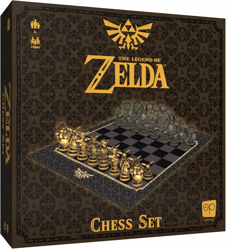 The Legend of Zelda Collector's Chess Set, Link vs. Ganondorf Strategy Game, 32 Custom Sculpted Hero &amp; Villain Pieces, Classic Board Game for Zelda Fans, Officially Licensed Nintendo Merchand