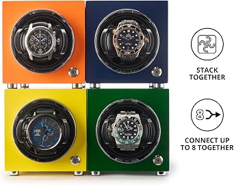 BARRINGTON Single Watch Winder for Automatic Watches for Wrists 6.5”-8.5”