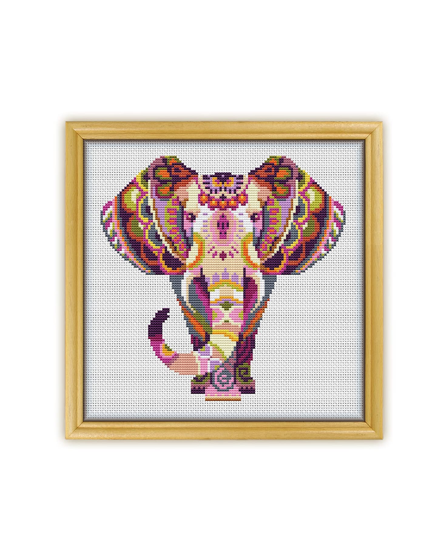 Mandala Elephant #K111 Embroidery Kit | Funny Animals Cross Stitch Patterns | Embroidery Kits | Cross Stitch Designs | Cross Pattern | Stitch Patterns…