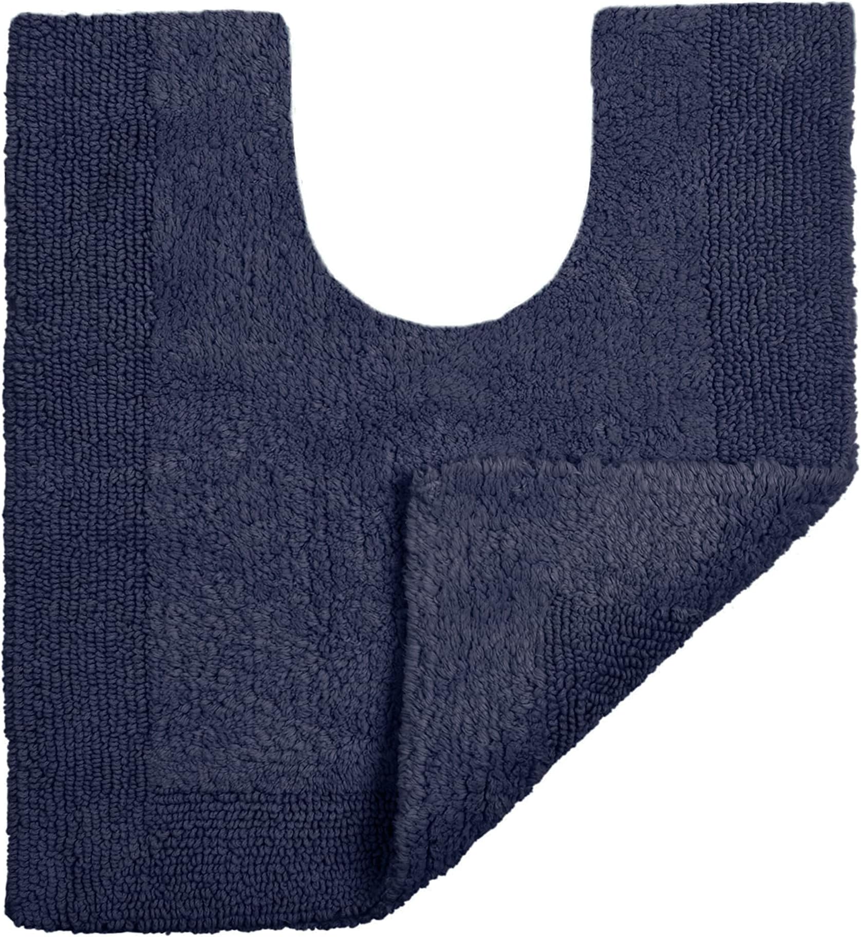 Allure Striped Chunky Bobble Toilet Mat 50 x 50cm Thick, HandWoven