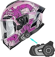 Vista 27 de 1Storm Motorcycle Full Face Helmet DOT Adults Street Bike Dual Visor Sun Inner Shield HJAH15: Ghost Red