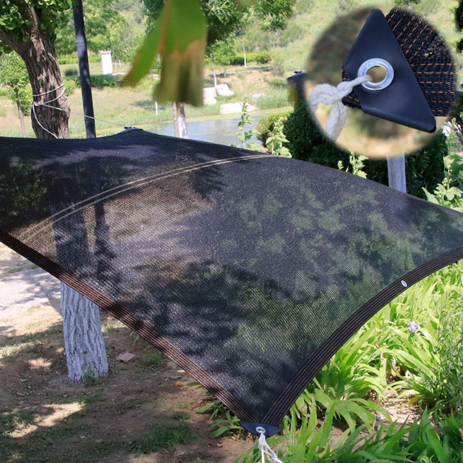 Pare-soleil pour serre noir 3x11m contre la surchauffe et le vis-à-vis