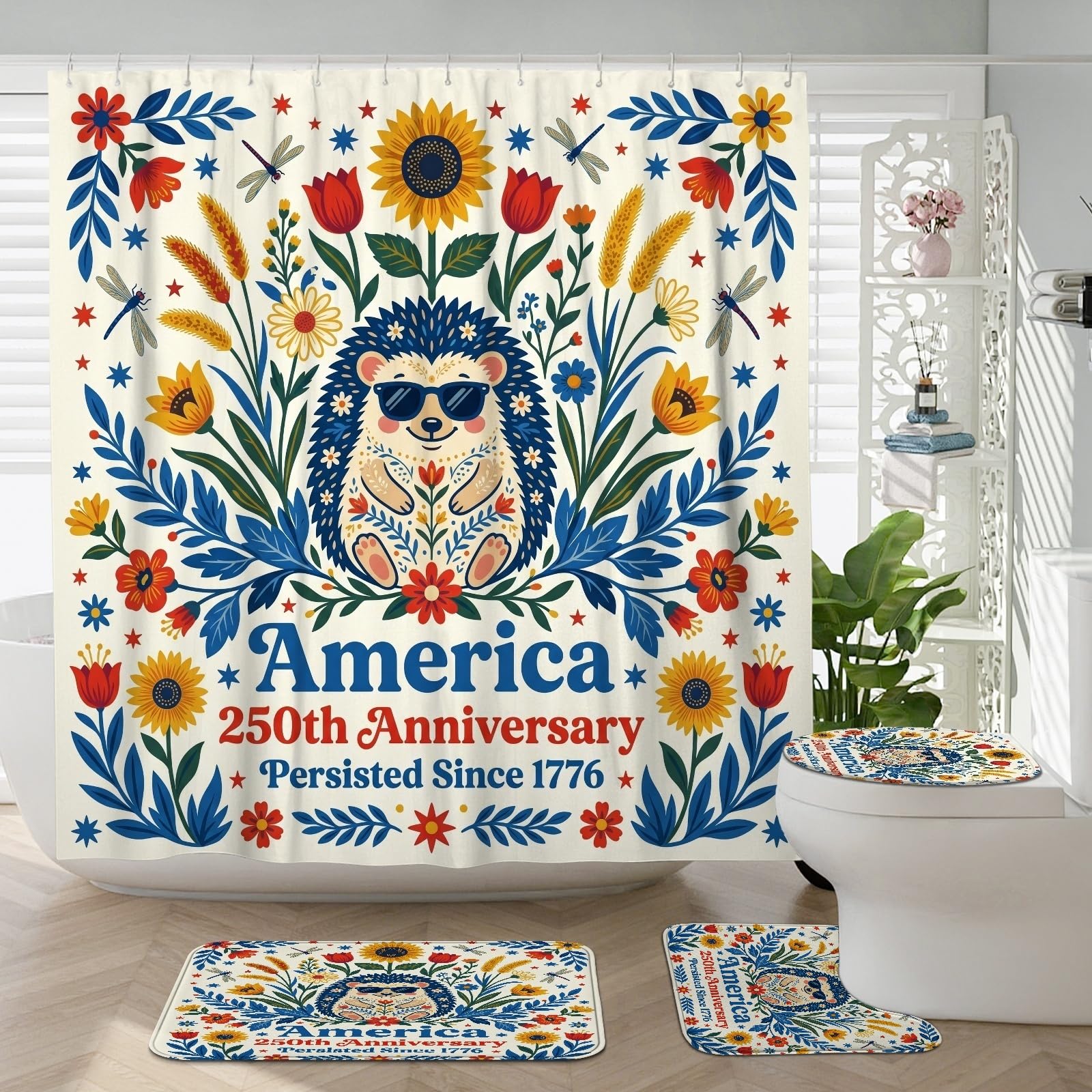 Tapis de bain hérisson antidérapant et absorbant pour sol sécurisé