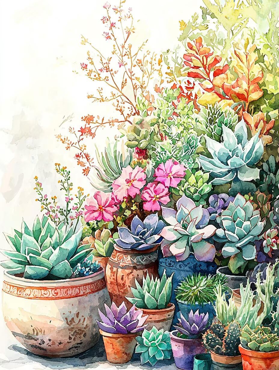 WEISHIWE Dipingere con i Numeri Adulti Piante grasse, 80x100cm s-215 | Paint by Numbers Kit con Pennelli e Acrilico Pigmento, Fai da te Olio La Pittura di Numeri Kit, Decora la Casa, senza Cornice
