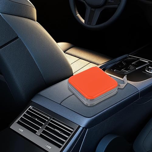 Miniatura 6 de Augeny Estuche portátil para CD de capacidad para 48 unidades, soporte portátil de plástico duro para DVD, carpeta de almacenamiento de discos para