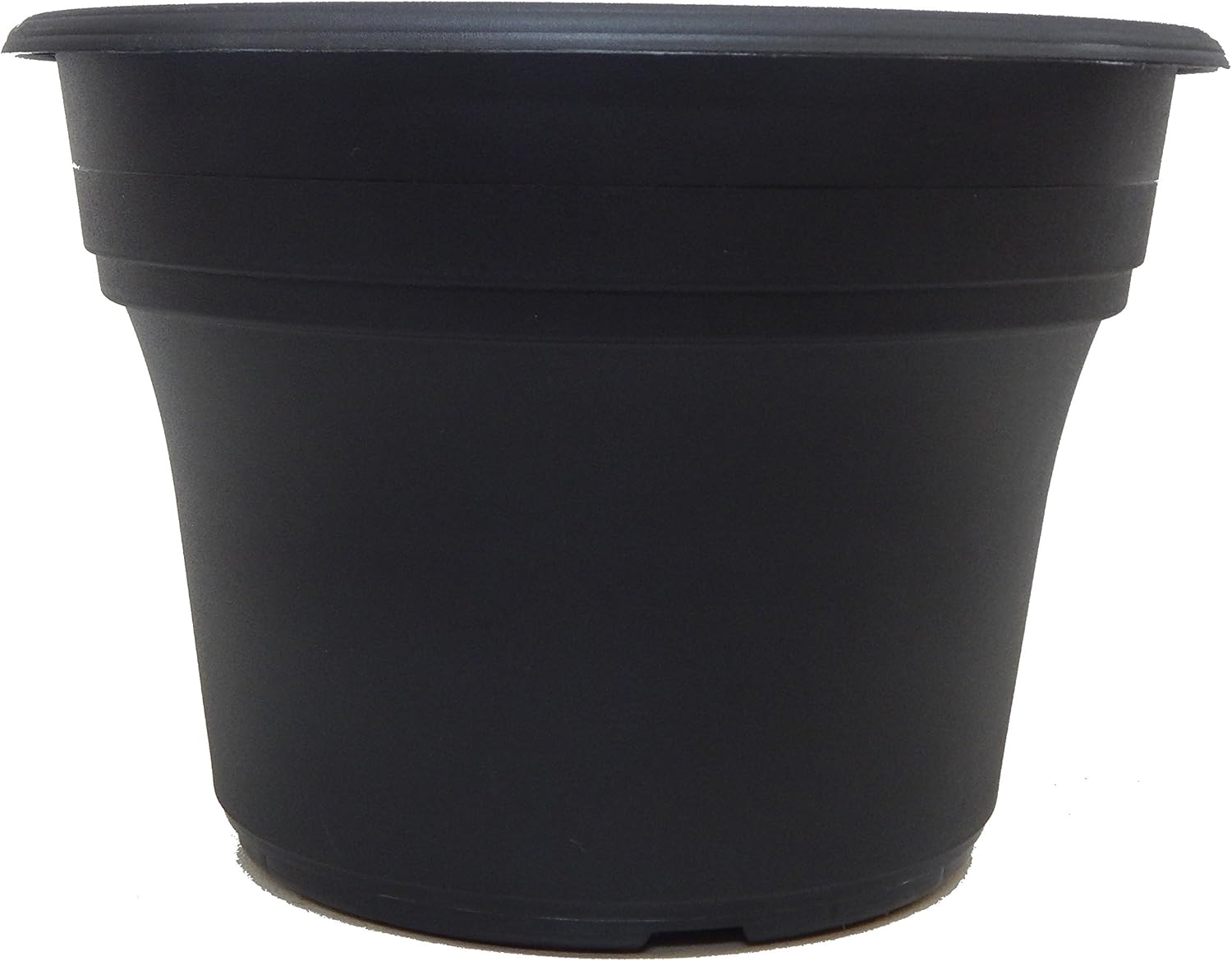 40 New 8 Inch Round Plastic Decorative Fancy Planter, Great Pot for Home Or Patio Garden, Color Black