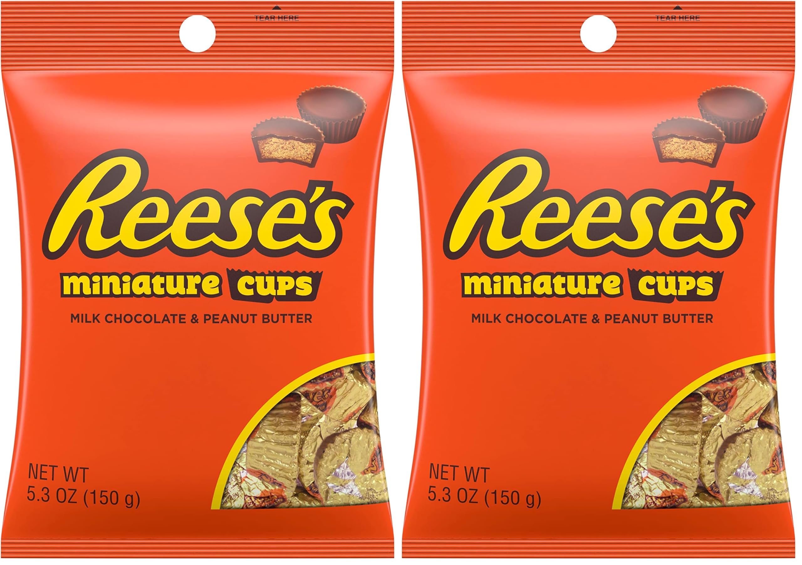 Reese's Peanut Butter Cup Miniatures 150g (Pack of 2) - 150g (Pack of 2)