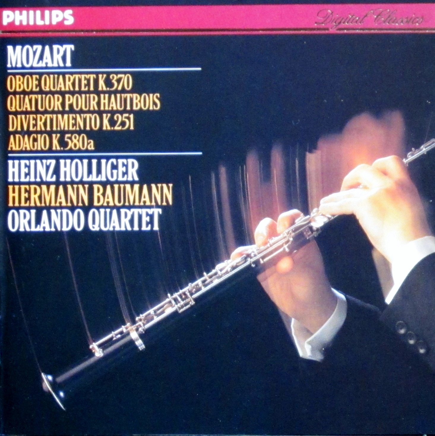 Oboe Quartet [Audio CD] Mozart; Holliger; Baumann and Orlando Quartet