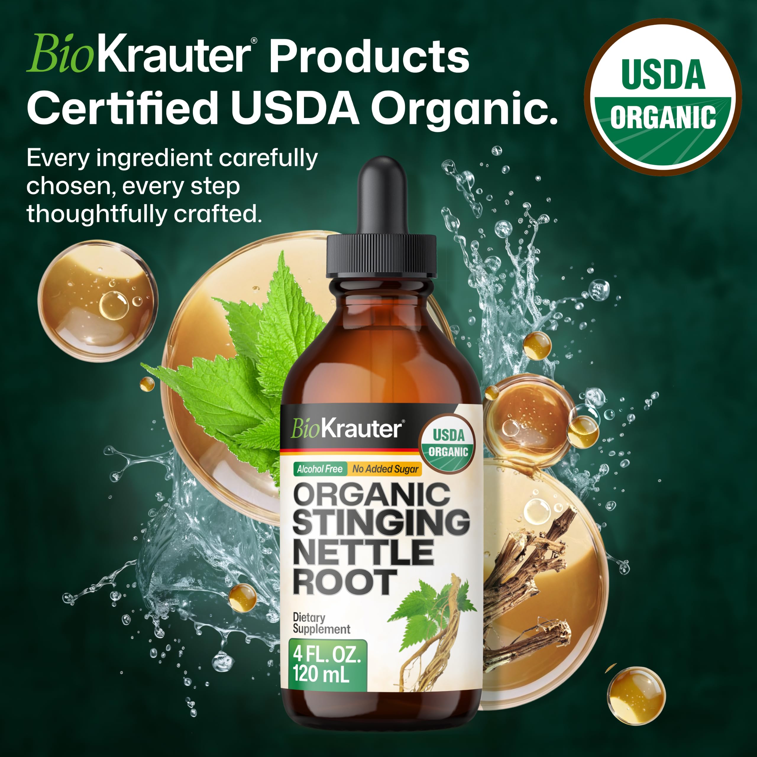 USDA Organic Stinging Nettle Root for Urinary, Seasonal & Immune - 4 Fl.Oz — Amazon image 3