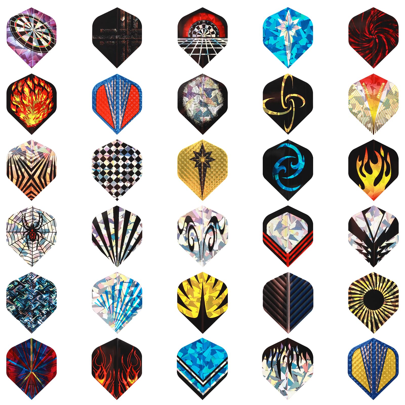 Deetenks 90PCS Dart Flights 30 Sets Durable Standard PET and Reflect Dart Flights Replacement Feather Tail Wing for Soft Tip Steel Tip Darts - Image 2