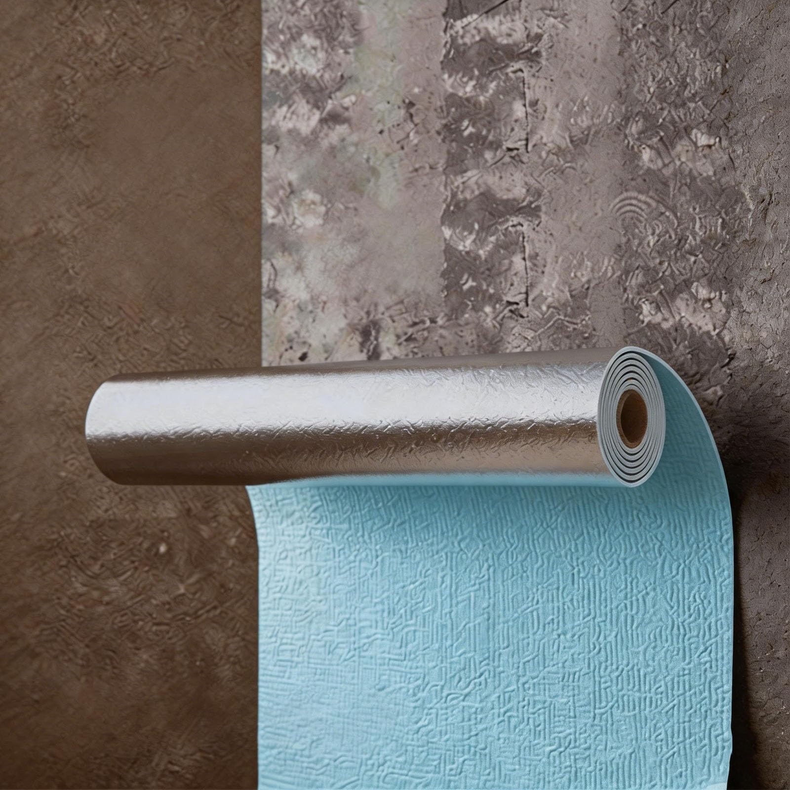 BVCL Self-Adhesive Thermal Insulated Wallpaper, Peel and Stick 5mm 3D Texture Foam Anti-Collision Upholstered, Waterproof Moisture-Proof Wall Sticker(Blue,50cmx80m)