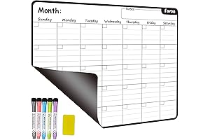Dry Erase Magnetic Monthly Calendar Kit with Fine Point Markers