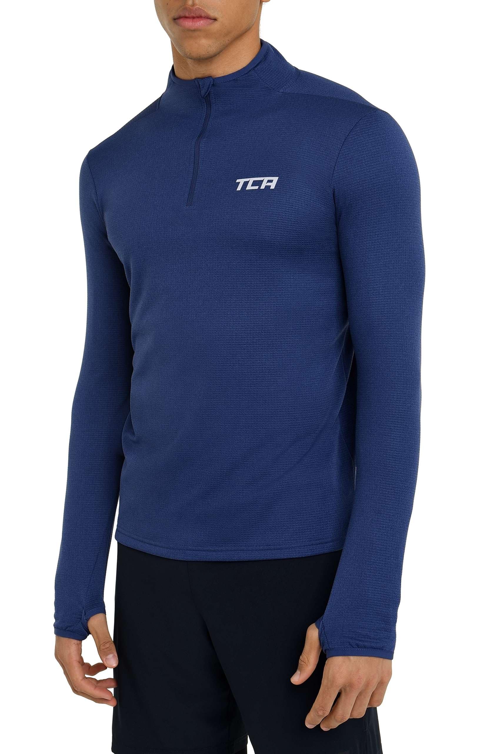 Tca Mens Cloud Fleece Thermal Running Top Zip Desertcart UAE - Main Image