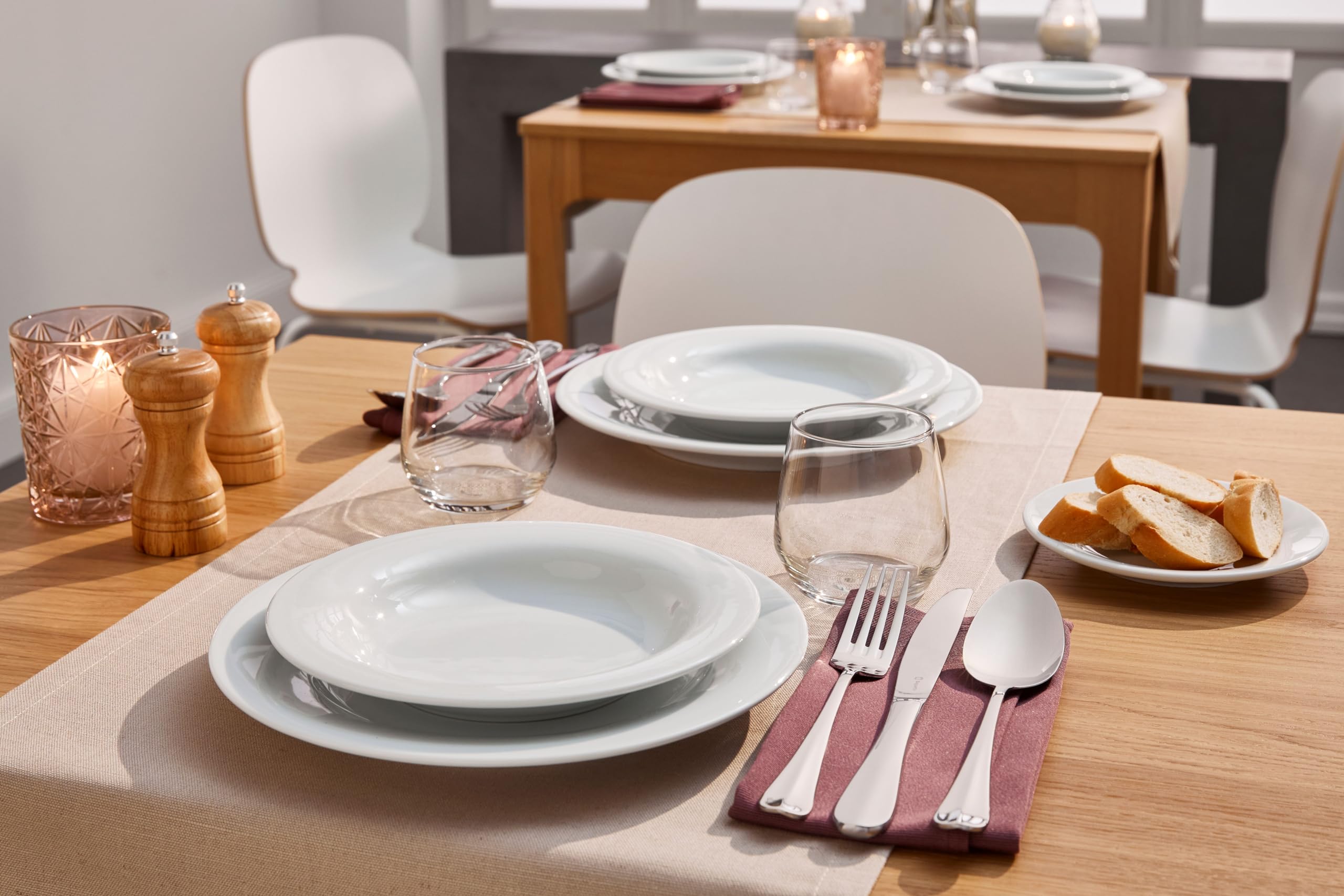 METRO Professional Piatto piano Caterer, 27 x 27 x 9 cm, Ø 27 cm, in porcellana, bianco, rotondo, 6 unità