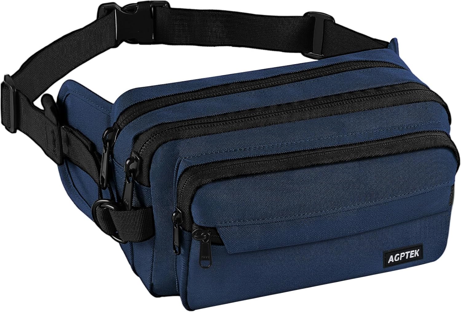 AGPTEK Fanny Pack for Women Men, RFID Large Capacity Waist Wallet Bag, Adjustable & Waterproof Bum Belt Pouch for Travel, Running, Shopping, Hiking, Dog Walking, Cycling, Climbing
