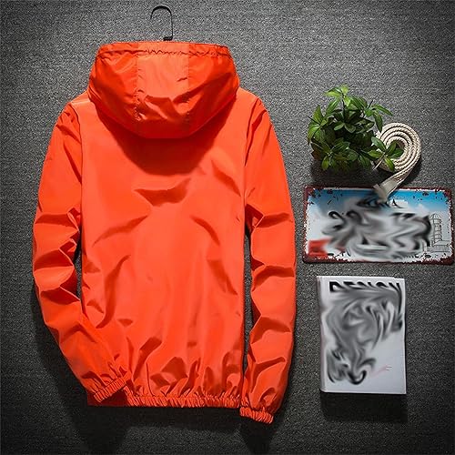 Miniatura 4 de Chaquetas impermeables ligeras para hombre, rompevientos con capucha, impermeable para exteriores, senderismo, correr, viajes, sudaderas con capucha