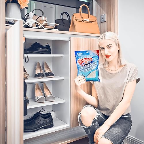 Miniatura 2 de Bagus Bolsas colgantes absorbentes de humedad (paquete de 12) - Deshumidificador sin fragancia para armario, baño, RV, barco y espacios de