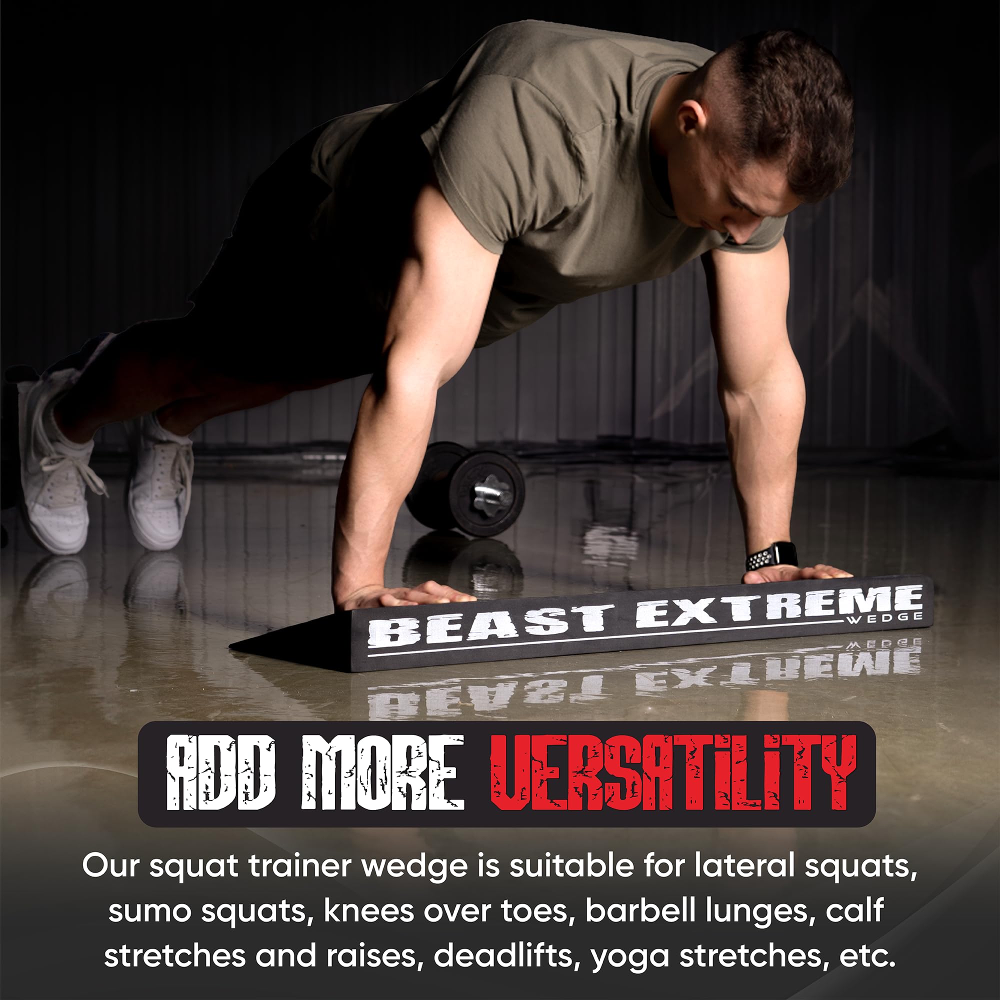 Bloc De Squat Actomall – Pièce Unique 15° – 68,6 X 25,4 Cm – Antidérapant – Charge Max 1814 Kg – Squats, Fentes, Mollets