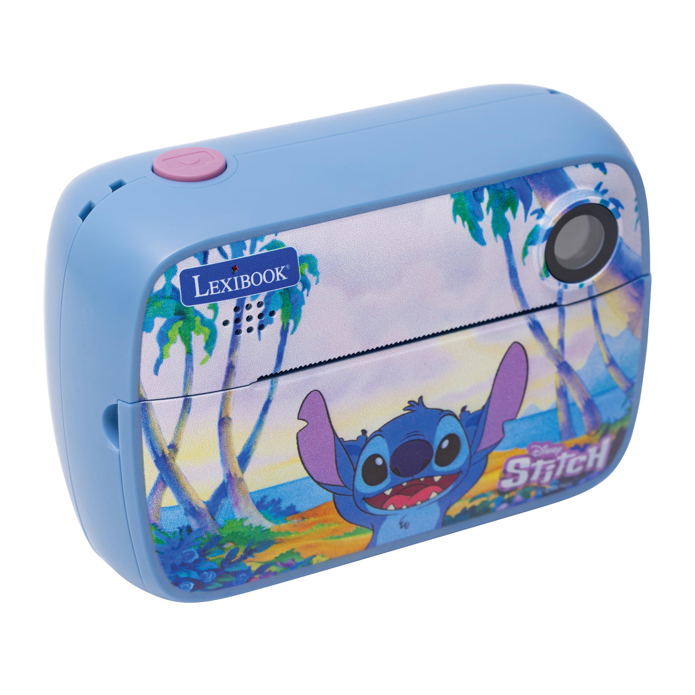 Lexibook, Disney Stitch, Aparat Starcam Print HD, DJ149D | Drukarka natychmiastowa, zdjęcia i wideo, karta SD 32 GB, zestaw personalizacji, niebieski