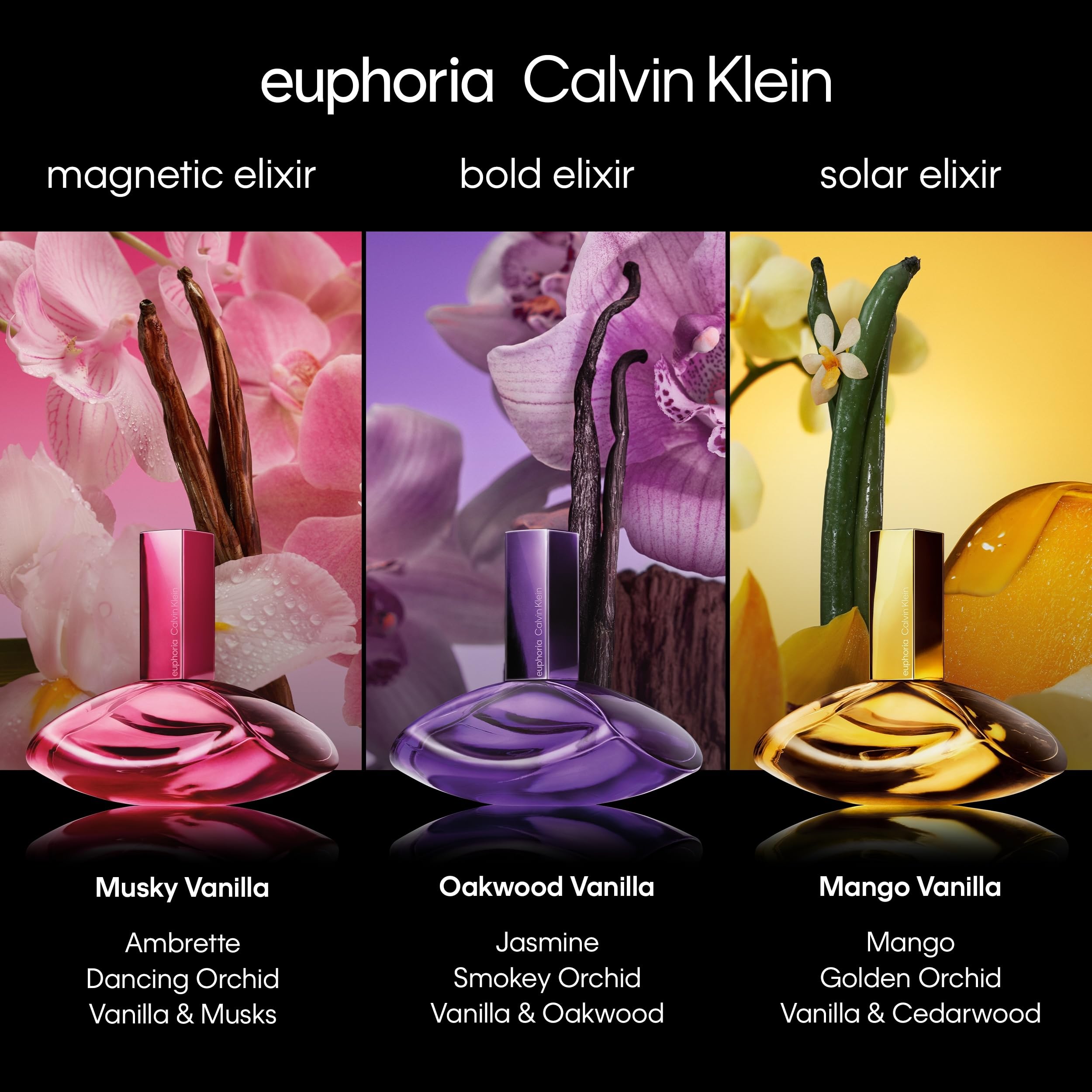 Calvin Klein Euphoria Solar Elixir Parfum Intense – Amberduft für Damen – Mit Mango, Goldener Orchidee, Vanille und Zedernholz – Lang anhaltender Duft