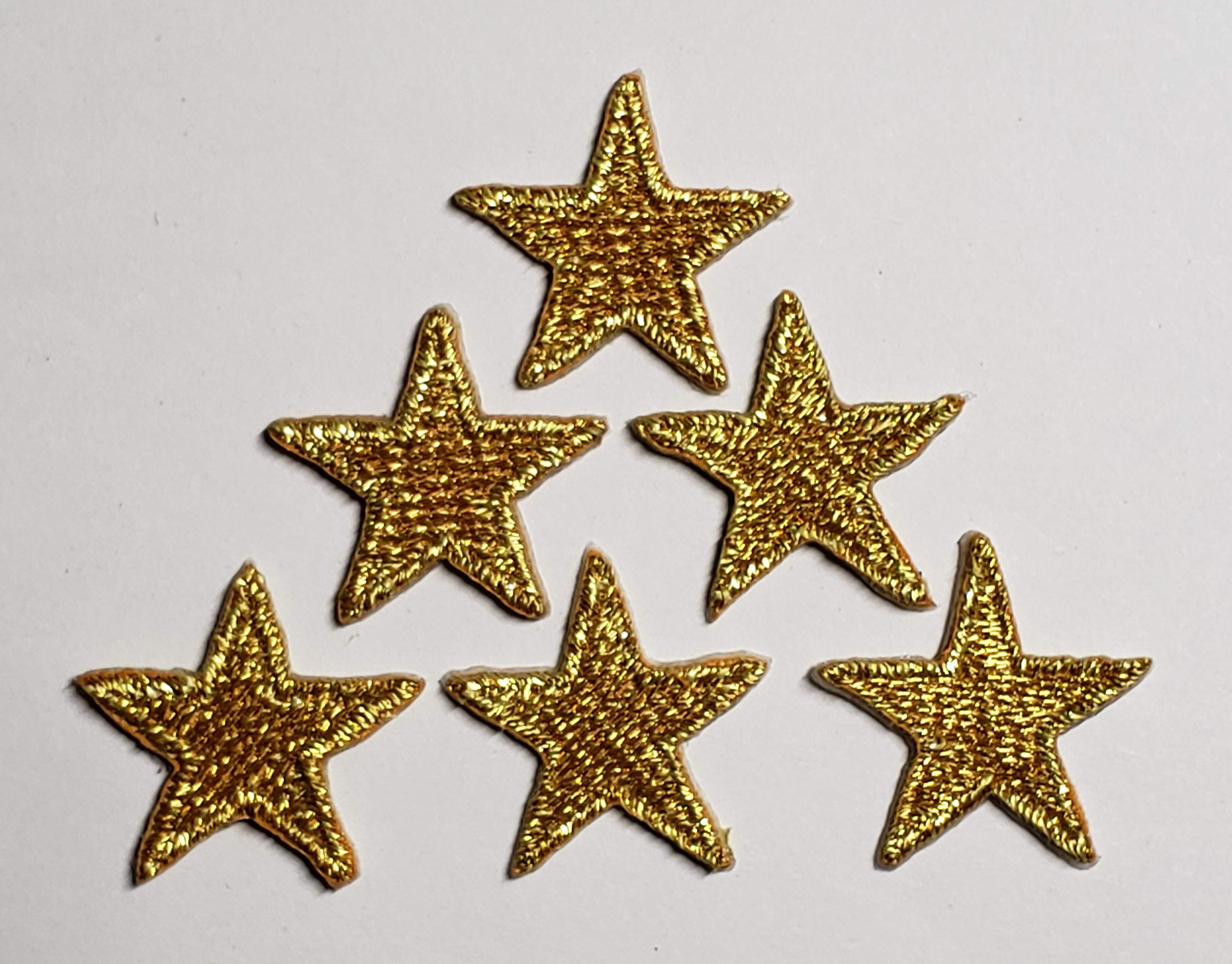 Amazon | ワッペン アイロン 星 スター 6枚入り ゴールド 2.2