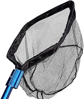 Heavy Duty Water Garden Koi Fish Pond Fish Catching Net, 16 Inch Net Head with Telescoping Pole, Designed for Pond Professionals