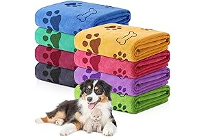 Chumia 8 Pack Pet Towels for Drying Dogs Large