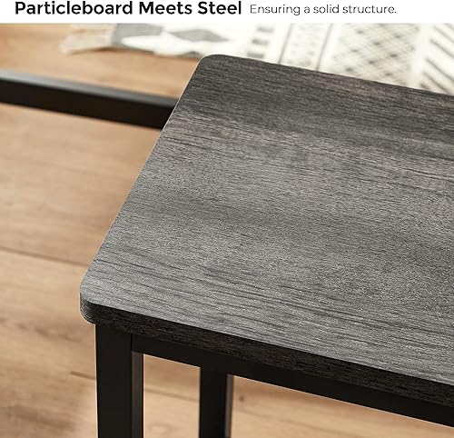 Miniatura 29 de VASAGLE Taburetes de bar, juego de 2 sillas de bar, marco de acero, 25.2 pulgadas de alto, para cocina, comedor, fácil montaje, diseño industrial,